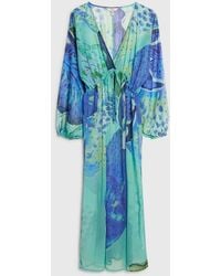 River Island - Floral Print Maxi Beach Tunic Dress - Lyst