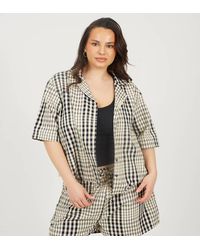 Brave Soul - Curve Check Short Sleeve Shirt - Lyst