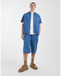 Blend - Short d'ensemble ample en jean - moyen délavé - Lyst