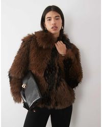 Gina Tricot - Faux Fur Jacket With Collar - Lyst