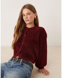 Jdy - – strickjacke aus teddyfell - Lyst