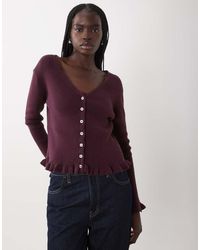 Wednesday's Girl - Wednesdays Girl Ruffle Edged Cardigan - Lyst