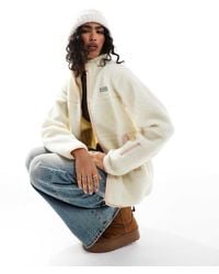 HUNTER - Milan Sherpa Jacket With Contrast Lining - Lyst