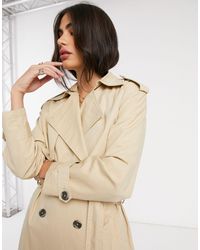 Y.A.S Premium Maxi Trench Coat - Natural