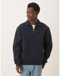 ASOS - Heavyweight Oversized Quarter Zip Funnel Neck Sweatshirt - Lyst