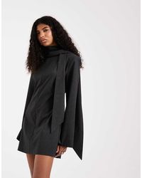 ASOS - Tailored Mini Dress With Scarf Detail - Lyst