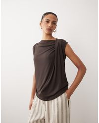 ASOS - Sleeveless With Wrap Neck Detail Top - Lyst