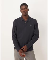 GANT - Shield Logo Long Sleeve Pique Polo Shirt - Lyst