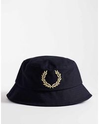 Fred Perry - Large Logo Canvas Bucket Hat - Lyst