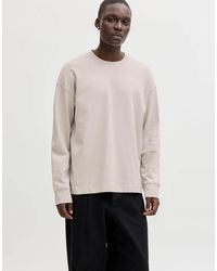 Jack & Jones - Barron Ribbed Loose Fit Crew Neck Long Sleeve T-shirt - Lyst