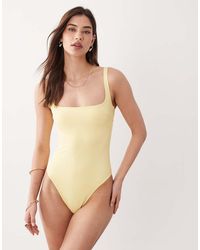 Free Society - Square Neck Swimsuit - Lyst