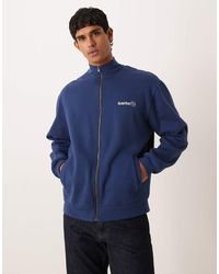 ASOS - Relaxed Fit Zip Up Sweatshirt With Embroidery Print - Lyst