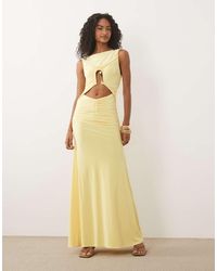 ASOS - Cut Out Maxi Dress With Wire Beaded Trim Detail - Lyst