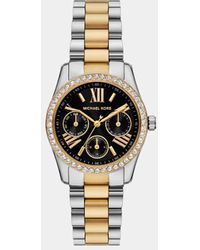 Michael Kors - Multifunction Lexington, 2-Tone Stainless Steel - Lyst
