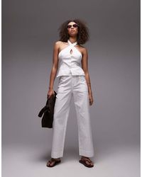 emory park - Belt Detail Wide Leg Linen Trouser Co-Ord - Lyst