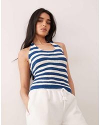 Kiwi & Co - Hand Knit Crochet Halterneck Open Back Top - Lyst