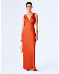 OMNES - Dresses Casey V-Neck Satin Maxi Dress - Lyst