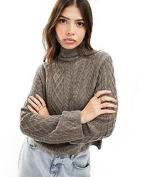 & Other Stories - Merino Wool Cable Knit Cropped Jumper - Lyst