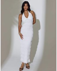 South Beach - Ruched Halterneck Maxi Dress - Lyst