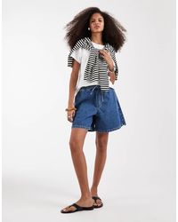 ASOS - Denim Pull On Longerline Short - Lyst