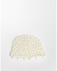 ASOS - Crochet Knitted Skull Cap With Faux Shell Trim - Lyst