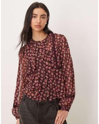Wednesday's Girl - Long Sleeve Floaty Blouse - Lyst