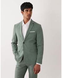 SELECTED - Linen Mix Slim Fit Blazer - Lyst