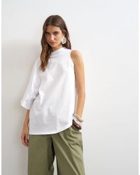 TOPSHOP - Distorted Cape Top - Lyst