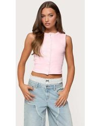 Edikted - Basel Button Up Tank Top - Lyst