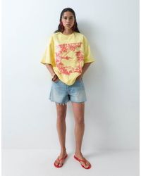 ASOS - Oversized Drop Sleeve T-Shirt With La Palma Graphic - Lyst