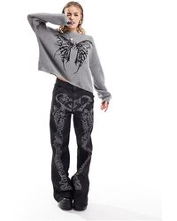 Minga - London Oversized Knitted Jumper With Butterfly Motif - Lyst