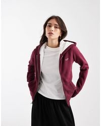Hollister - Full Zip Faux Fur Lining Hoodie - Lyst