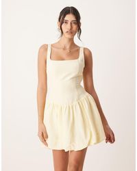 Forever New - Square Neck Bubble Hem Mini Dress - Lyst