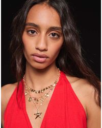 Bershka - Set Van 3 Kettingen Met Zeethema - Lyst