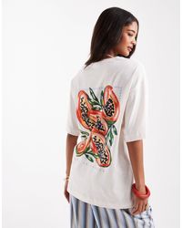 Vero Moda - T-shirt oversize coupe boyfriend avec imprimé fruta - Lyst