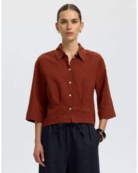 SELECTED - Short Sleeved Shirt - Lyst