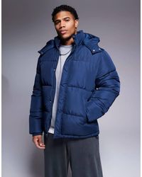 ASOS - Gewatteerd Jack Met Afneembare Capuchon - Lyst