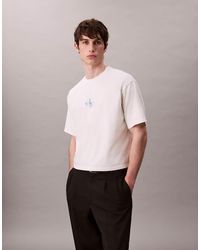 Calvin Klein - Monologo Boxy Oversized T-shirt - Lyst