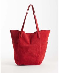 Mango - 100% Suède Slouchy Tote Tas - Lyst