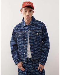 ICECREAM - Chaqueta Vaquera Azul De Estilo Camionero Con Lavado Medio Y Diseño Del Monograma De (Parte De Un Conjunto) - Lyst