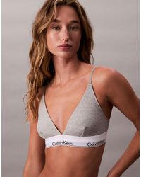 Calvin Klein - Underlined Icon Cotton Modal Triangle Bralette - Lyst