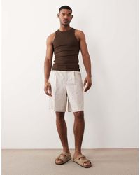 ASOS - Tailored Linen Rich Bermuda Shorts - Lyst