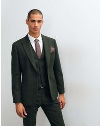 ASOS - Slim Herringbone Suit Jacket With Wool - Lyst