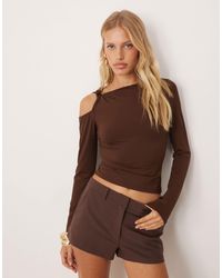 ASOS - Polyamide Twist One Shoulder Top - Lyst