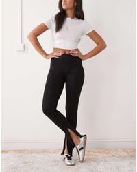 Monki - Pull On Tailored Trousers With Cotton Waistband Detail - Lyst