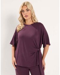 Yours Clothing - Side Knot Top - Lyst