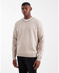 ASOS - Relaxed Long Sleeve Knitted Crew Neck T-shirt - Lyst