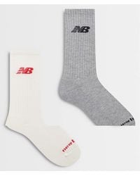New Balance - Embroidery Graphic Midcrew Socks - Lyst