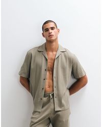 SELECTED - – kurzärmliges, geripptes hemd - Lyst