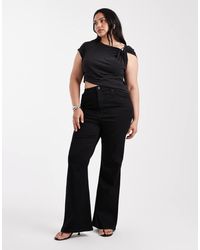 ASOS - Asos Design Curve Power Stretch Sculpt Flare Jeans - Lyst